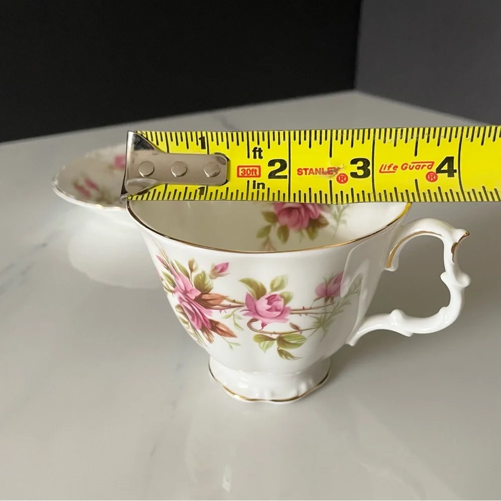 Romance Pink Roses Cup & Saucer by Royal Albert